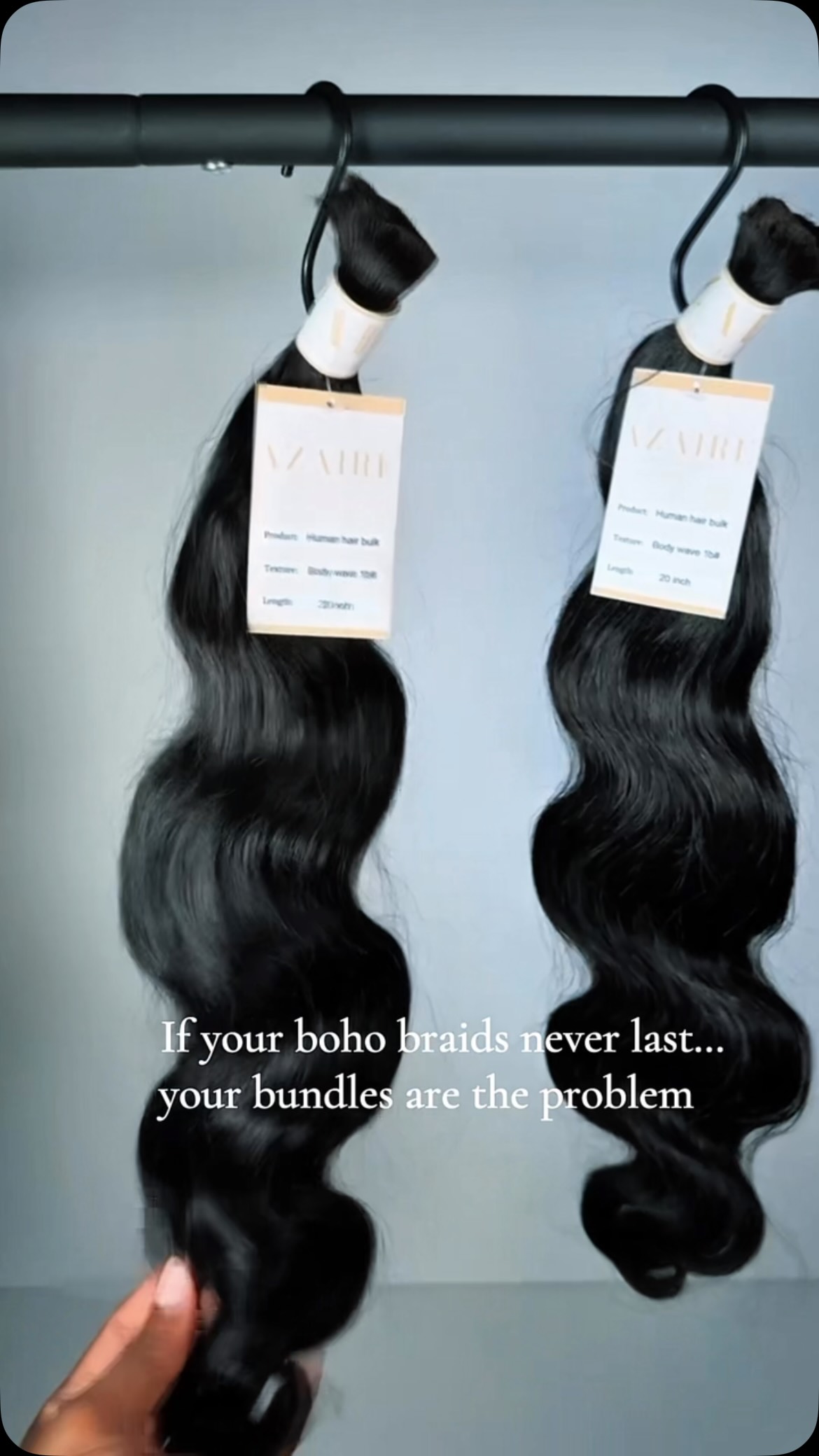 Your boho braids aren’t the problem your bundles are 

If those braids never last…

The quality of hair you use makes all the difference.

We use 100% human hair that is soft, long-lasting, and tangle-free
Literally No shedding. No frustration. 
Shop our bundles today or book your install via the link in bio 💌 #houstonbraider #azairehairstudio #explore